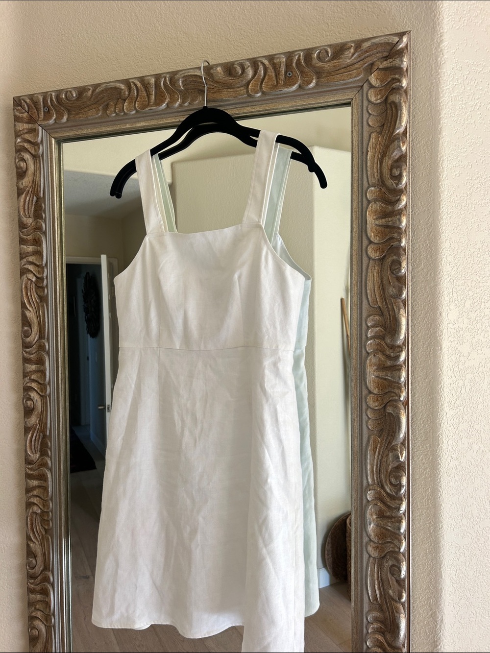 J. Crew White Dress with Wide Straps